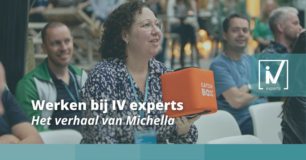 Michella tijdens een event met een een catchbox
